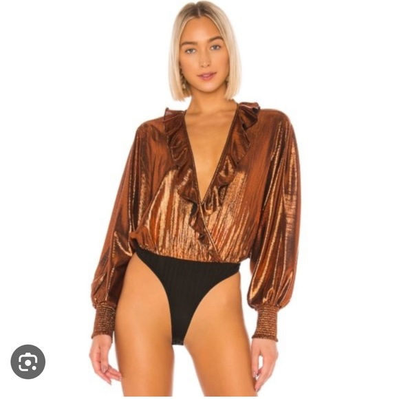 Retrofète Fiona metallic bodysuit rust - Picture 5 of 5